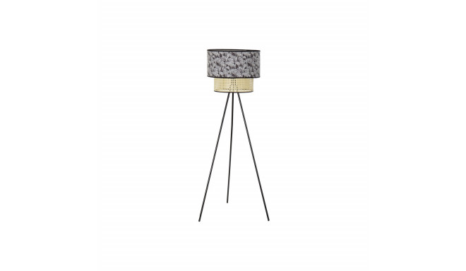 Grīdas lampa DKD Home Decor Dabisks Melns Metāls Plaukstas Poliesters Koloniāls (60 x 60 x 129 cm)