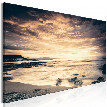 Seinapilt - Beach in Crete (1 Part) Narrow Yellow - 135x45