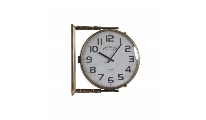 Wall Clock DKD Home Decor Crystal Golden White Iron (36 x 9 x 38 cm)