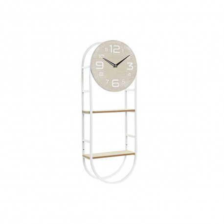 Seinakell DKD Home Decor Naturaalne Metall MDF Valge (25,5 x 11,5 x 71 cm)
