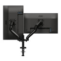 AOC AD110D0 Dual Arm 80 cm (31.5") Clamp/Bolt-through Black