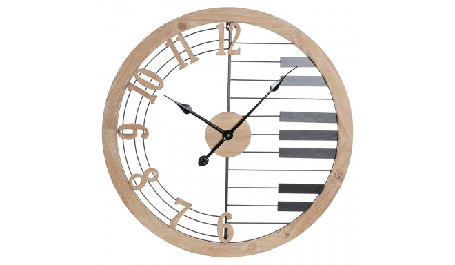 Настенное часы DKD Home Decor Чёрный Железо Деревянный MDF (60 x 4 x 60 cm)