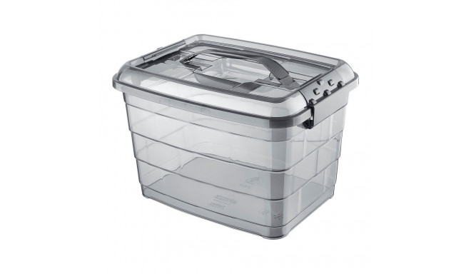 Storage Box Confortime Tetris Grey Plastic (14 L)