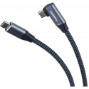 PremiumCord kaabel USB-C - USB-C nurgaga 3A