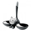 TIGITO Cat bowl, black-white