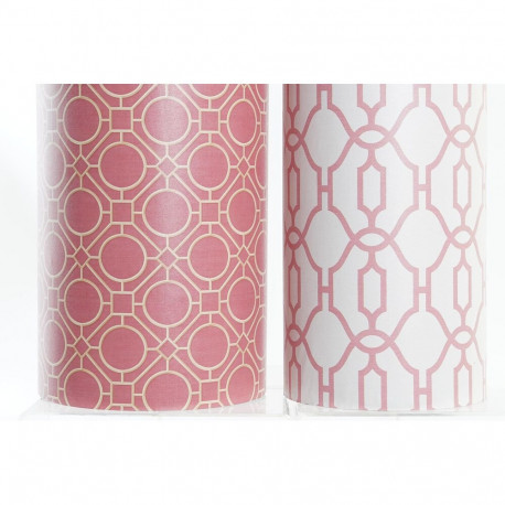 Vihmavarjualus DKD Home Decor Kangas Puit Oranž Valge (23 x 23 x 54,5 cm)