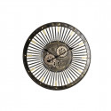 Wall Clock DKD Home Decor Black Golden Iron Vintage (65 x 6,7 x 65 cm)