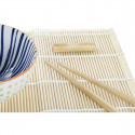 Sushi Set DKD Home Decor Blue White Bamboo Stoneware (14,5 x 14,5 x 31 cm)