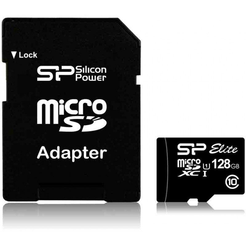 Silicon Power mälukaart microSDXC 128GB Elite UHS-I Class 10 + adapter