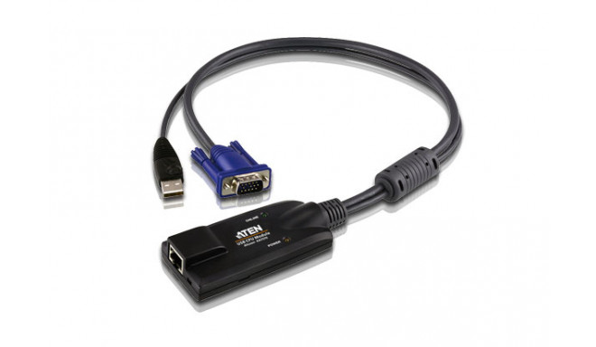 Aten | USB VGA KVM Adapter | 1 x RJ-45 Female, 1 x USB Male, 1 x HDB-15 Male