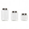 3 Tubs DKD Home Decor Crystal Stainless steel (500 ml) (750 ml) (1L) (3 Pieces)