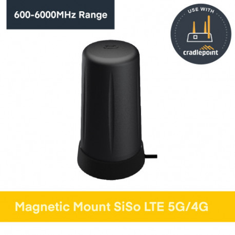 Panorama Antennas LPBEM-6-60-2SP LTE magnetic mount antenna with 2m cable, SMA male