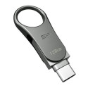 Silicon Power Mobile C80 USB flash drive 128 GB USB Type-A / USB Type-C 3.2 Gen 1 (3.1 Gen 1) Titani