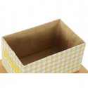 Set of Stackable Organising Boxes DKD Home Decor Polyester (3 Units)