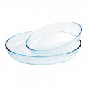 Ahjunõude komplekt Ô Cuisine Läbipaistev Borosilikaatklaas (2 pcs)