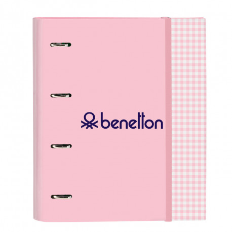 Gredzenveida stiprinājums Benetton Vichy A4 Rozā (27 x 32 x 3.5 cm)