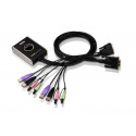 Aten 2-Port USB DVI/Audio Cable KVM Switch wi