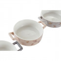 Bowl DKD Home Decor Metal Bone China Porcelain Modern (16,8 x 12,5 x 4,3 cm) (4 Units)