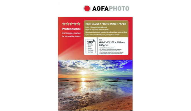 Agfaphoto photo paper Professional Glossy 10x15cm 260g 100 sheets