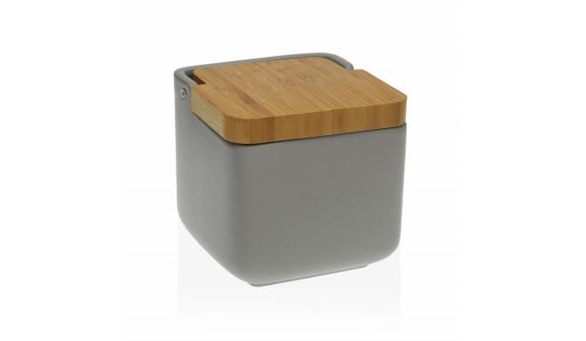 Salt Shaker with Lid Versa Grey Bamboo Dolomite (11,7 x 11 x 11,7 cm)