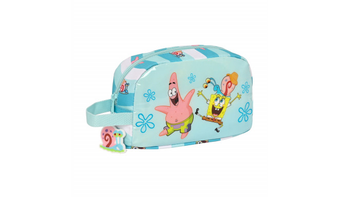 Siltuma pusdienu kārbiņa Spongebob Stay positive Zils Balts (21.5 x 12 x 6.5 cm)