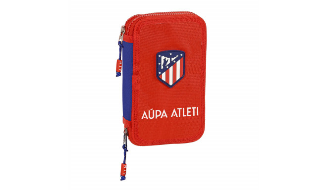 Double Pencil Case Atlético Madrid Red Navy Blue (28 Pieces)