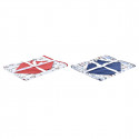 Galdauta komplekts DKD Home Decor Sarkans Zils Poliesters Kokvilna (150 x 150 x 0,5 cm) (2 gb.)