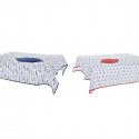 Galdauta komplekts DKD Home Decor Sarkans Zils Poliesters Kokvilna (150 x 150 x 0,5 cm) (2 gb.)