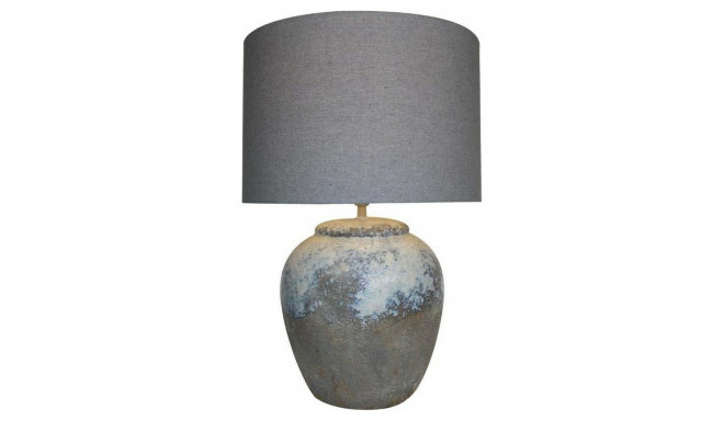 Desk lamp DKD Home Decor Canvas Ceramic Grey (38 x 38 x 60 cm)