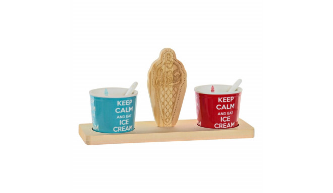 Glāžu komplekts DKD Home Decor Daudzkrāsains Keramika Ciedra