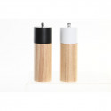 Salt and Pepper Set DKD Home Decor Black Rubber wood White (5 x 5 x 16 cm) (2 Units)