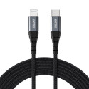 Choetech USB C to Lightening Nylon Cable MFi 1.2M IP0039