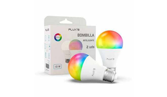 Gudra Spuldze Flux's LED Wi-fi E27 10W Daudzkrāsains (2 pcs)