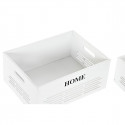 Set of Baskets DKD Home Decor White Polyester MDF (40 x 30 x 56 cm) (5 Pieces)