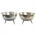 Galda rotājums DKD Home Decor Sudrabains Bronza Alumīnijs Moderns (31 x 31 x 19,5 cm) (2 gb.)
