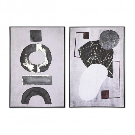 Maal DKD Home Decor 83 x 4,5 x 122,5 cm 83 x 4,5 x 123 cm Abstraktne Kaasaegne (2 Ühikut)