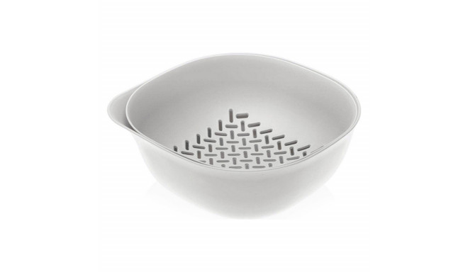 Sõelakomplekt Versa Valge polüpropüleen 23,2 x 9,5 x 23,2 cm (2 pcs)