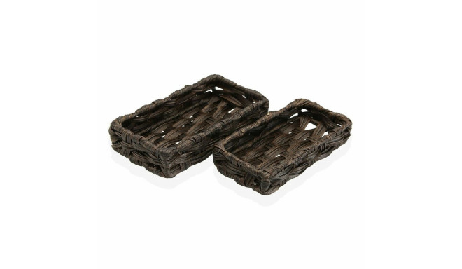 Basket set Versa Dark brown Polyethylene 2 Pieces (11 x 4 x 20 cm) (2 pcs)