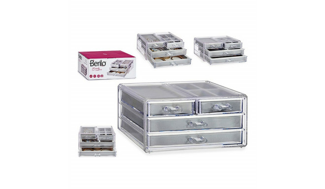 Berilo jewelry box Methacrylate 15x12x24.5cm, transparent