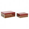 Jewelry box DKD Home Decor Metal (2 Units) (25 x 18 x 10 cm)