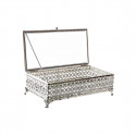 Jewelry box DKD Home Decor Crystal Silver Metal (25,5 x 12,5 x 7,5 cm)
