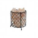 Luminous Decoration DKD Home Decor Salt 15W Black Metal Orange 220 V Arab Basket (17 x 17 x 17 cm)