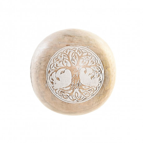 Dekoratīvās figūriņas DKD Home Decor Balts Dabisks Koks Pūce Kails 13 x 13 x 13 cm