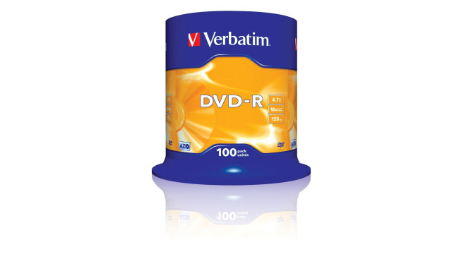 Verbatim DVD-R 4.7GB 16x 100pcs Cake Box