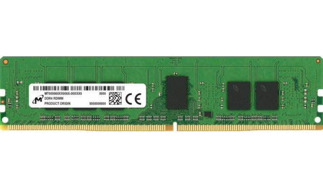 Server Memory Module|MICRON|DDR4|8GB|RDIMM/ECC|3200 MHz|CL 22|1.2 V|Chip Organization 1024Mx72|MTA9A