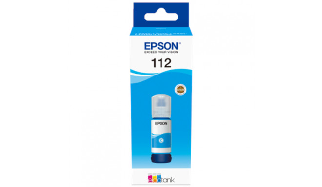 Epson 112 EcoTank (C13T06C24A) Ink Refill Bottle, Cyan