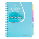 Coolpack spiral note book B5, PP, 200 pages ,square, pastel blue