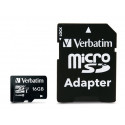 Verbatim mälukaart microSDHC 16GB Class 10 + adapter