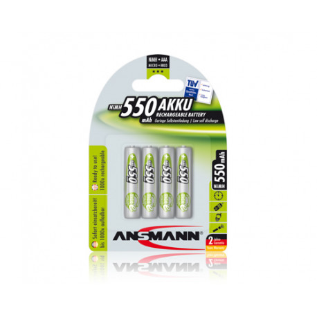 Rechargeable Battery R3 (AAA) 1.2V 550mAh Ni-Mh ANSMANN