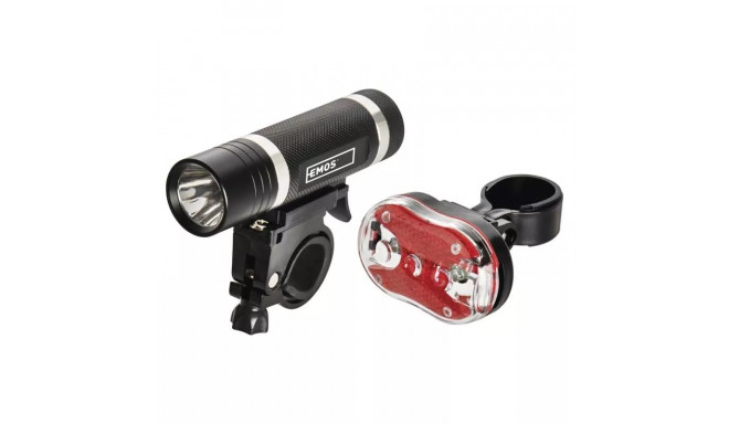 LED Bicycle Front Light 150lm and Back Light, 5× AAA, EMOS